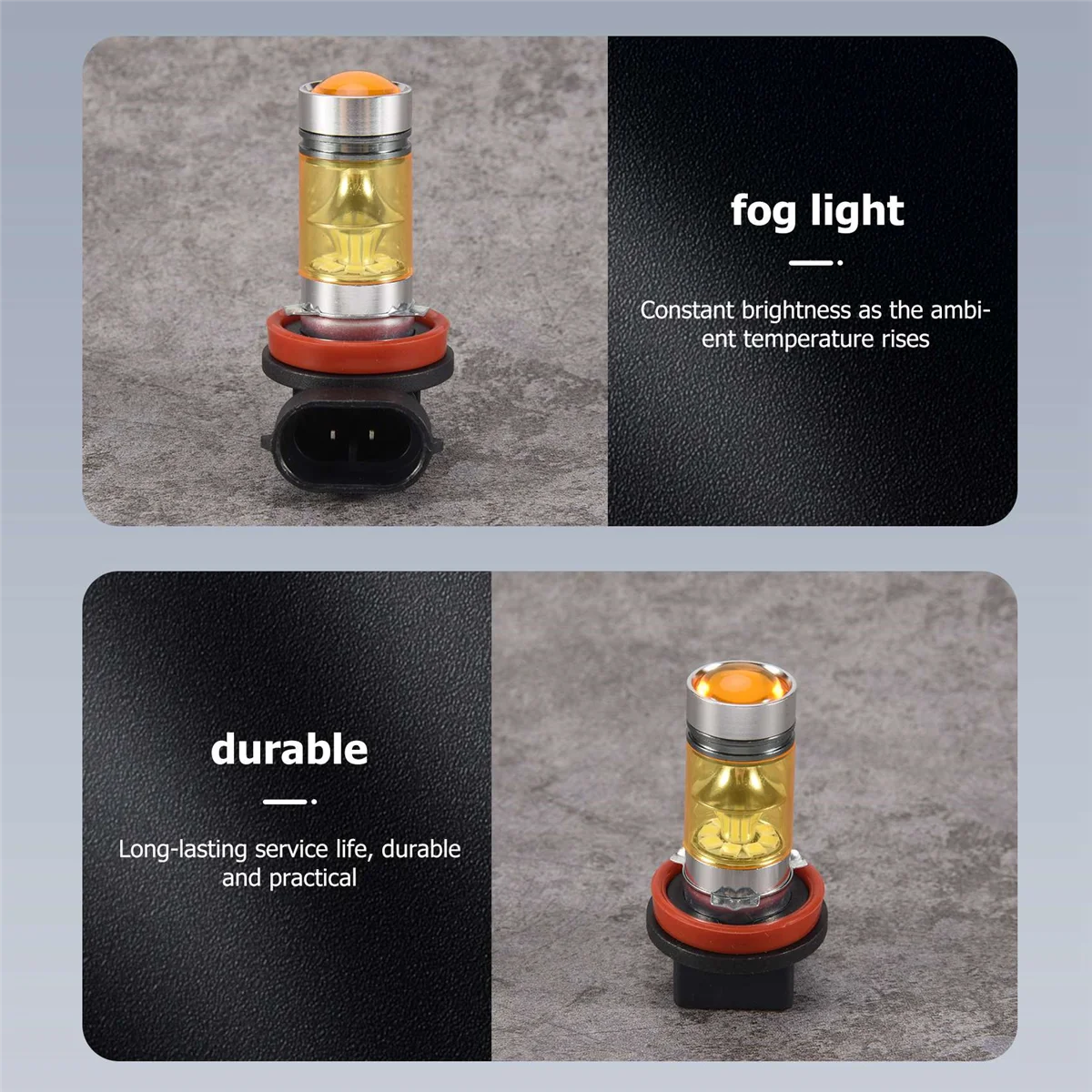 2 X светодиодные лампы высокой мощности 100 Вт H8 H11 желтая противотуманная лампа 2828