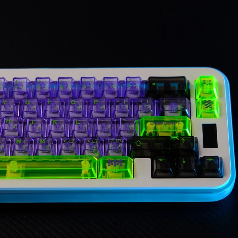 Прозрачные колпачки для клавиатуры Mecha PBT 173 клавиш сублимация вишневый профиль