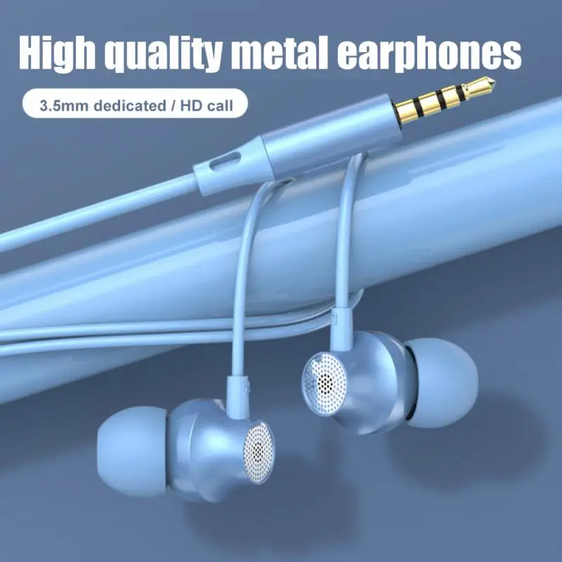 

1pcs Headphones Stereo Earbuds Sports 3.5mm Earphone Type-c Metal Headset Earbuds Phone Accessories Gaming Headset