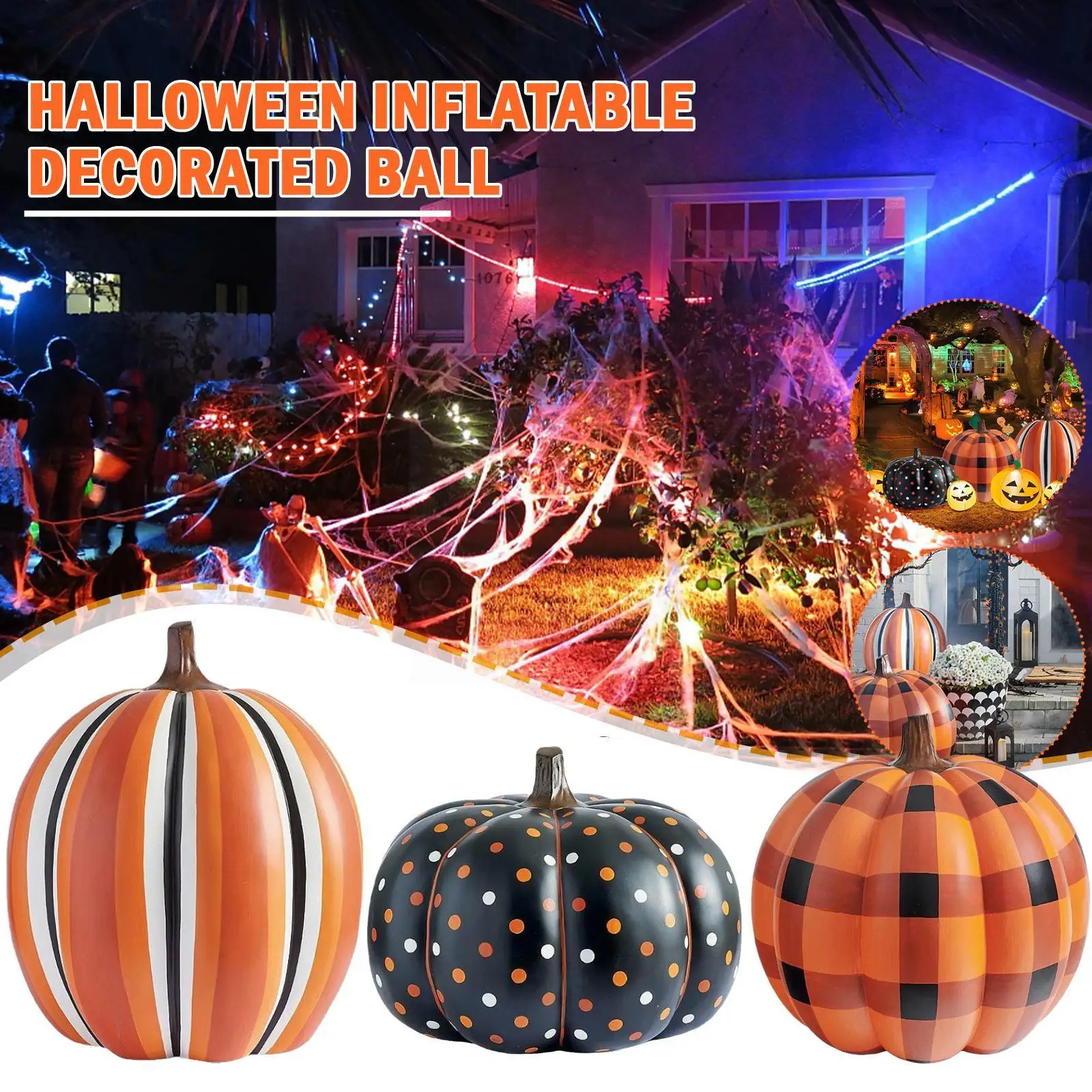 

Hot Sale Halloween Decorated Pumpkin Halloween Inflatable Decorated House Decor Large Decoration Christmas Pumpkin Ball I4G3