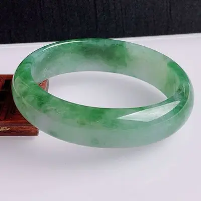 

Натуральный зеленый двухцветный бирманский японский браслет 54 мм-64 мм Элегантные украшения принцессы лучший подарок для подруги мамы