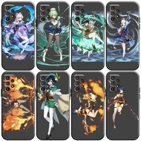 genshin impact project game phone case for samsung galaxy a32 4g 5g a51 4g 5g a71 a72 4g 5g back soft black silicone cover