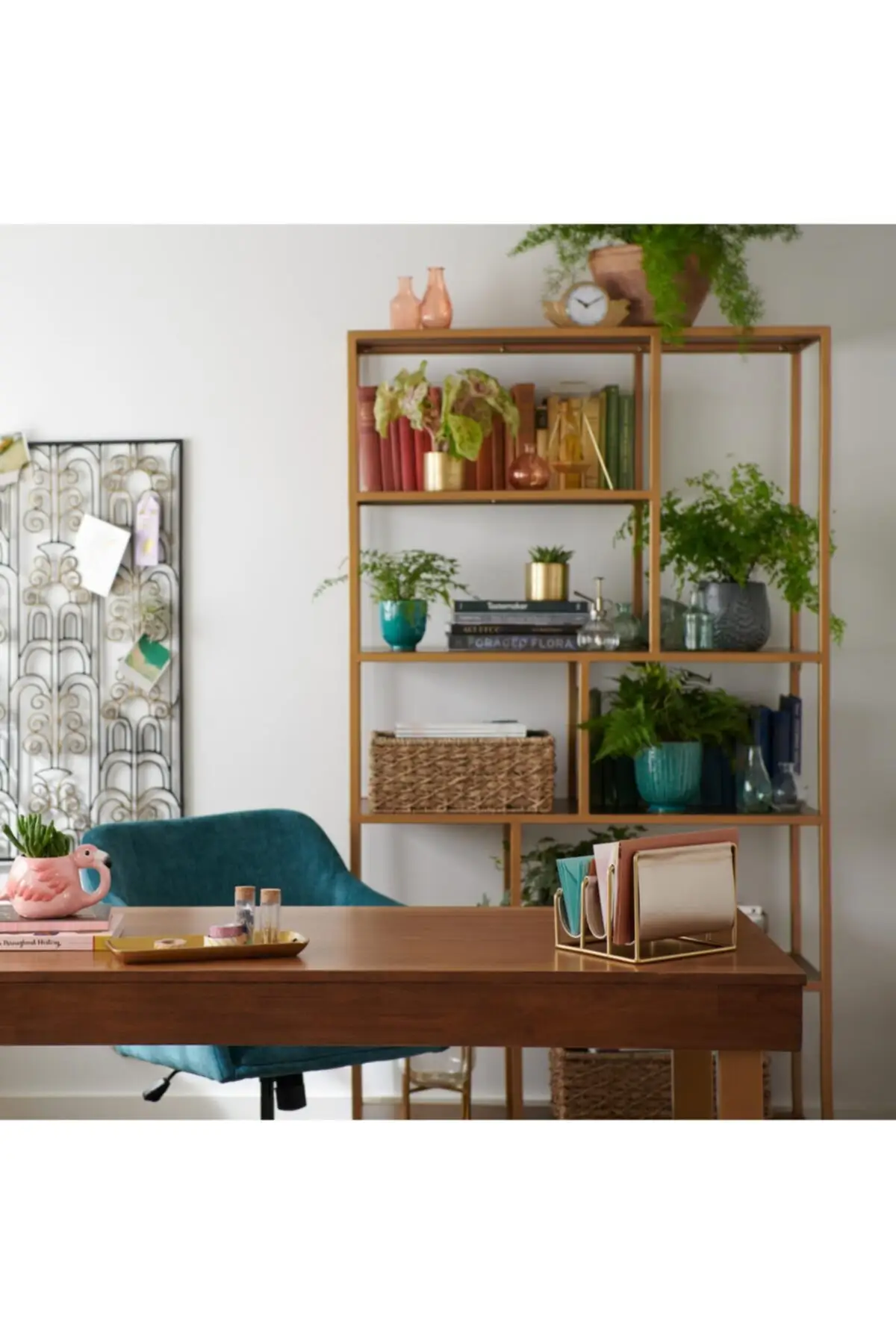 

Modern Metal Gold Bookcase coffe table