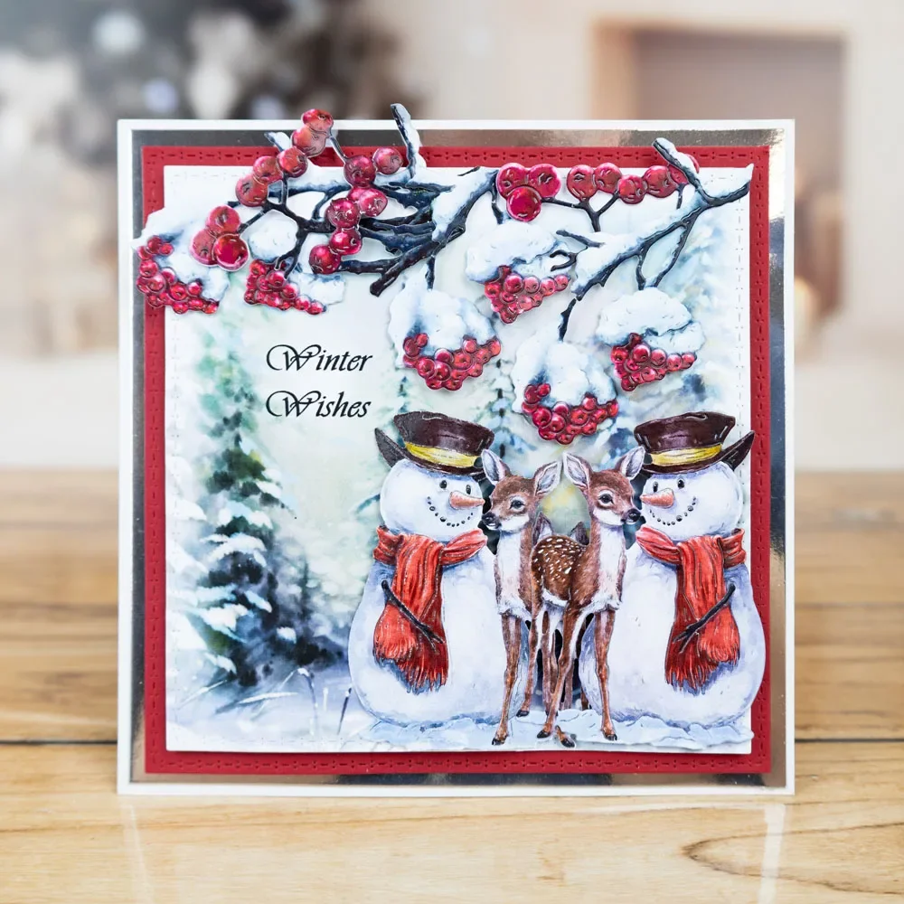 Woodland Winterberries Frostbite Sparkleberry трафареты для скрапбукинга