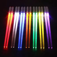 1 pair led luminous chopsticks light up durable lightweight portable bpa free and food safe kitchen dinning hall party tableware