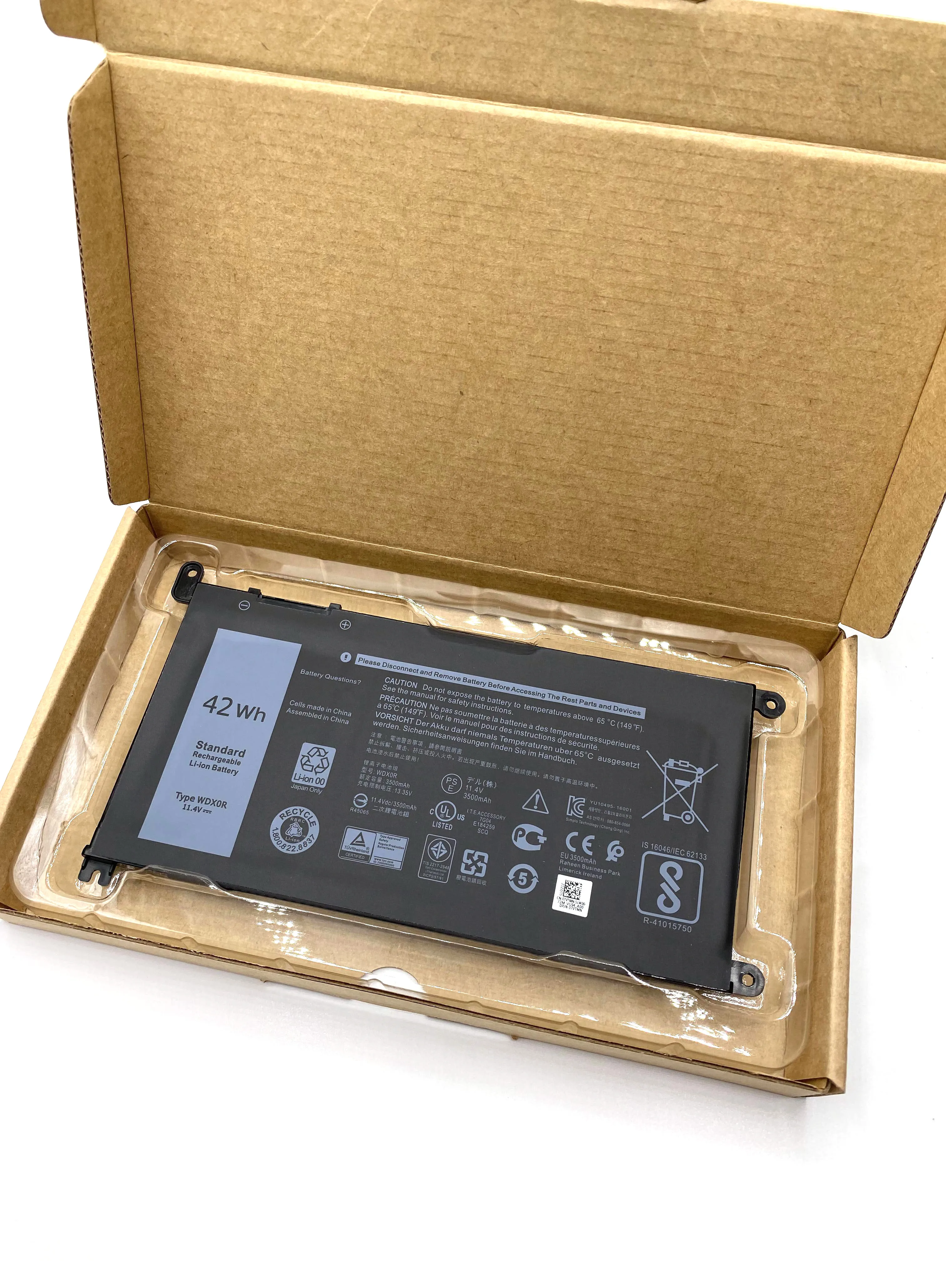 Новый аккумулятор для ноутбука WDX0R 42 Втч Dell Inspiron 13 14 5368 5567 7560 5767 7472 7460 7368 7378 5565 Latitude