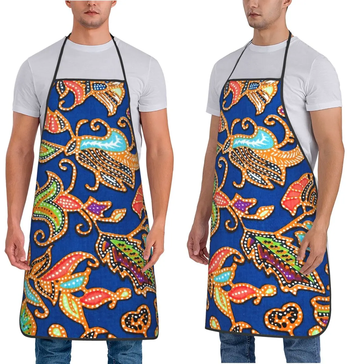 Фото Sarong Batik Kebaya фиолетовый фартук шеф-повара кулинария Tablier водостойкий нагрудник кухонный сарафан для чистки для женщин и мужчин живопись №4