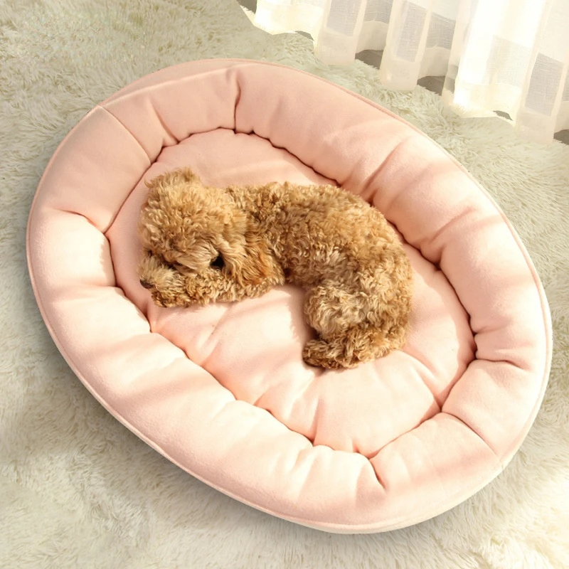 Dog Kennel in Autumn and Winter Beds Mats Blanket Thickened Round Plush Pet Mat Bed Cushion Underpad for Dogs Puppy Supplies