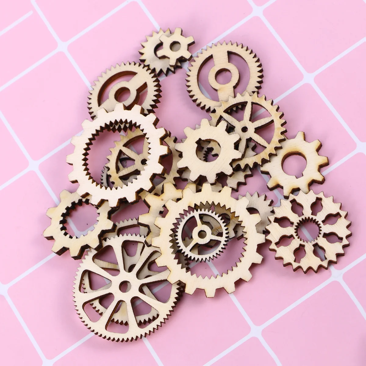 

Gear Wooden Wood Craft Unfinished Ornaments Pieces Diy Chips Cutouts Slices Crafts Embellishments Buttons Wheel Mini Gears