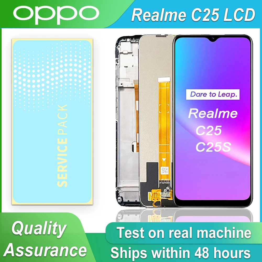 

6.5" Original Display For Realme C25 RMX3193 RMX3191 LCD Screen Touch Digitizer Assembly For Realme C25S RMX3195 RMX3197 Display