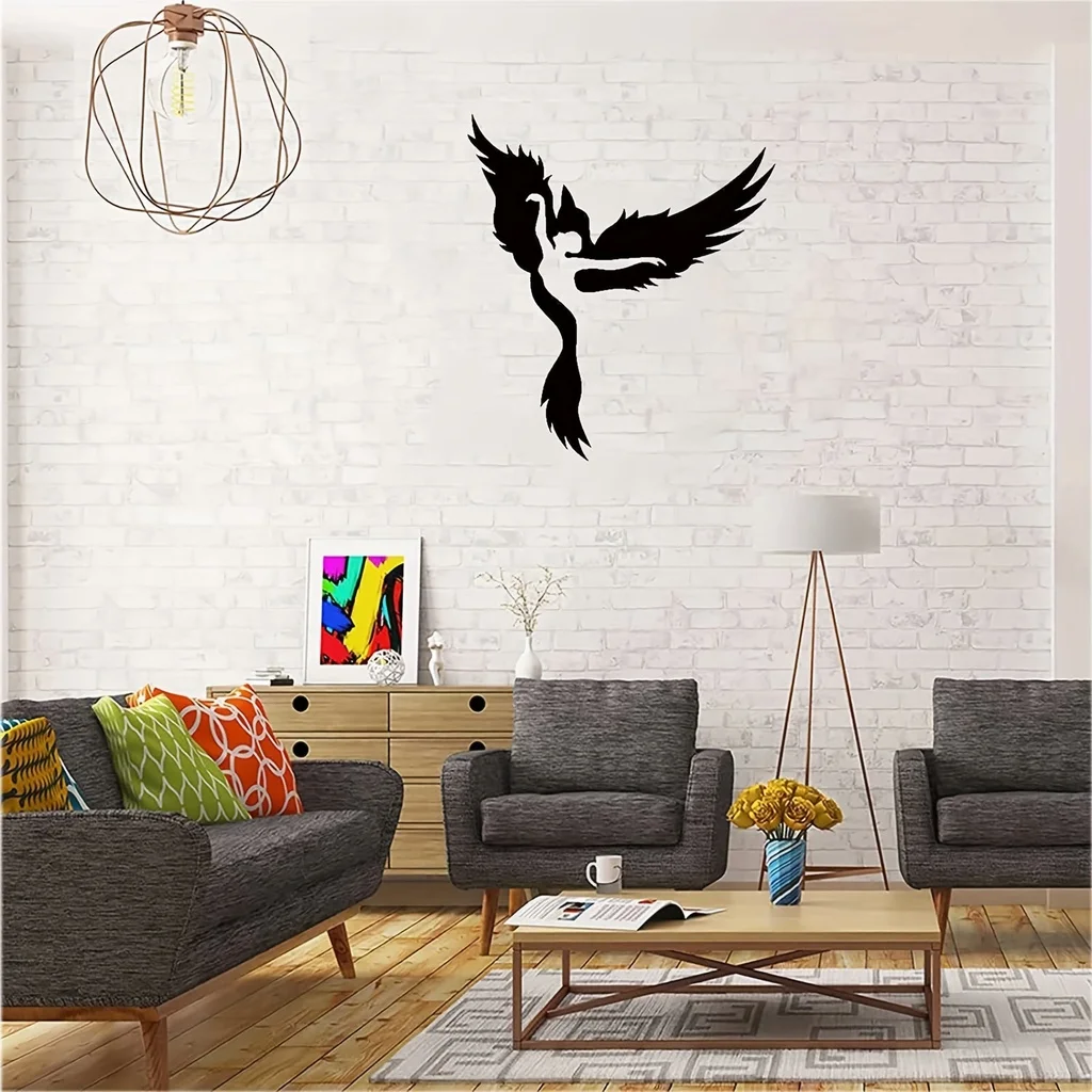 1 Шт. Металлический Настенный Декор С Изображением Феникса Железная Подвесная