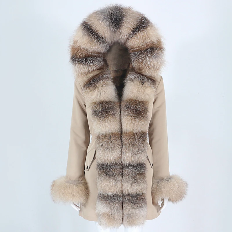 

OFTBUY 2023 Waterproof Winter Jacket Women Real Fur Coat Natural Real Fox Raccoon Fur Hooded Long Parkas Outerwear Detachable