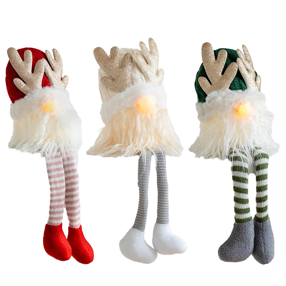 Санта-Клаус шерстяные куклы без лица Рождественские украшения для дома