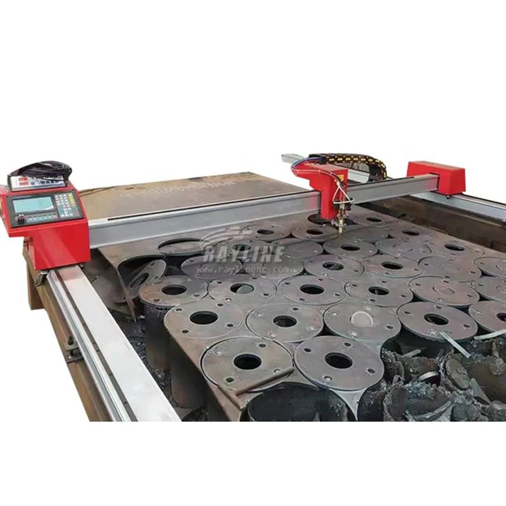 

Metal Plasma Cutting Machine 220v/380v Cheap Portable RAYLINE LASER CNC Plasma Flame Pipe Cutting Machine Price CUT/LGK120