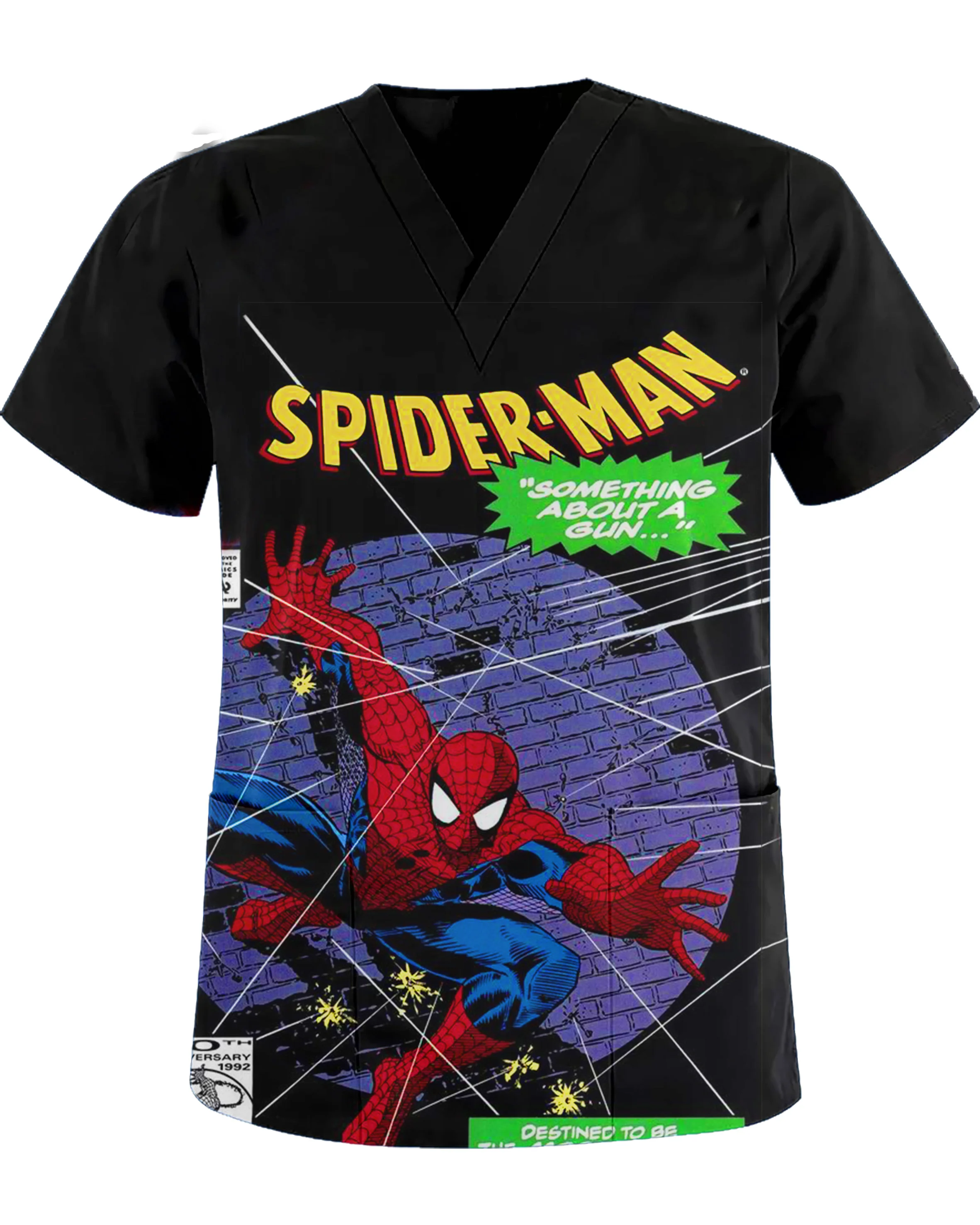 

Hot Toys V-neck Pocket Spider-Man Anime T-shirts Man 3D T-shirt Women Y2k Men's Clothes Revengers Manga Venom Top Blouse