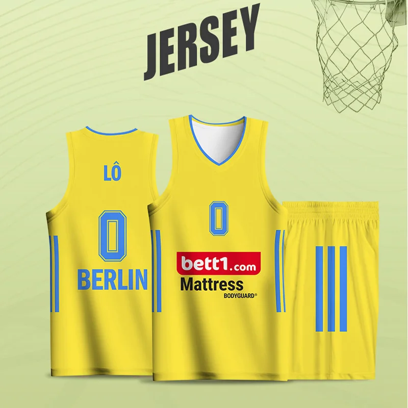 

Basketball Kits For Men Full Sublimation Customizable Team Name Logo Printed Sportwear Quick Dry Fitness Training Tracksuit Male