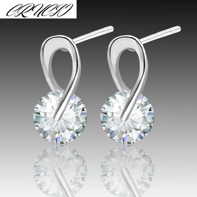 

New Luxury Hot Sale Large Diamond Earrings Women Girl Metal Simple Design Kolczyki Brinco Pendientes Orecchini Bijoux Jewerly
