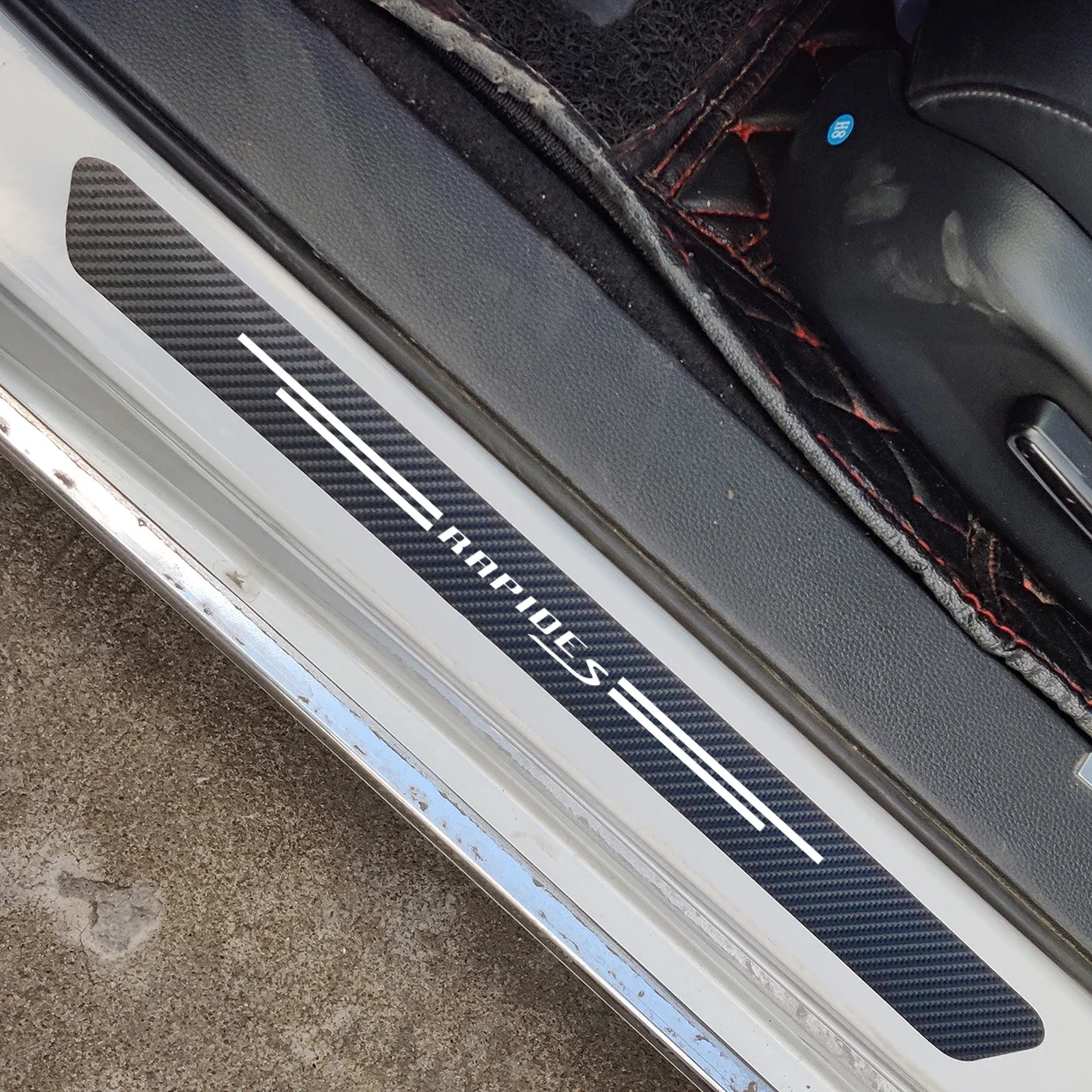 Набор Из 4 Наклеек На Пороги Автомобиля Углеродного Волокна Для Aston Martin AMR Cygnet DB9 DBS