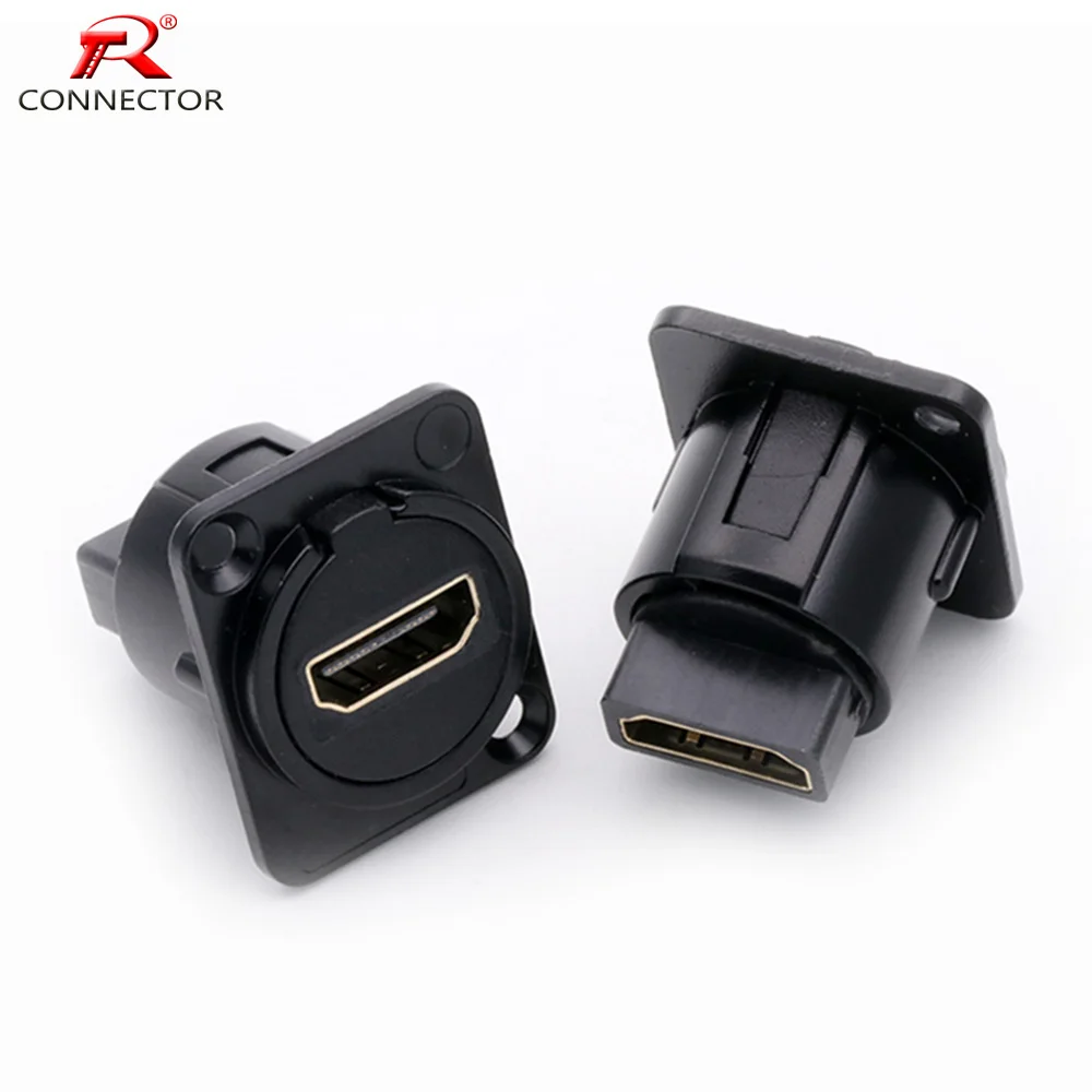 1 шт. D-образный разъем Удлинительный кабель адаптер HDMI-совместимый панельный монтаж шасси разъем аудио гнездовой модуль гнездо