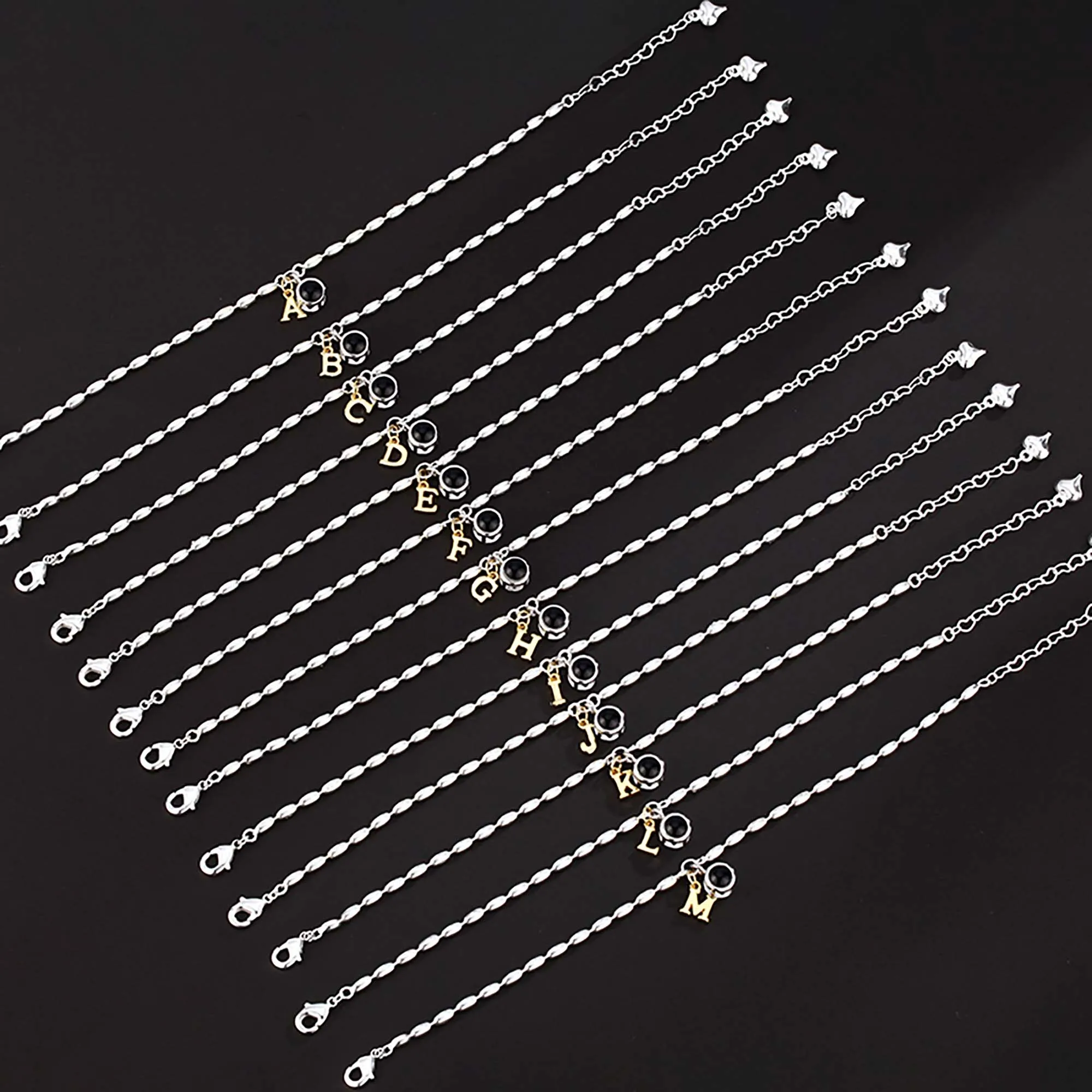 Customizable Photo Bracelet 26 Letter Bracelet Photo Projection Bracelet Couples Christamas Day Gift Custom Jewelry Birthday Lov