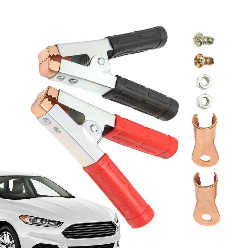 

Jumper Cable Clamps Car Battery Terminal Copper Cable Clamp Insulated Battery Clamps Charging Connector Kit for Car Auto Vehicle