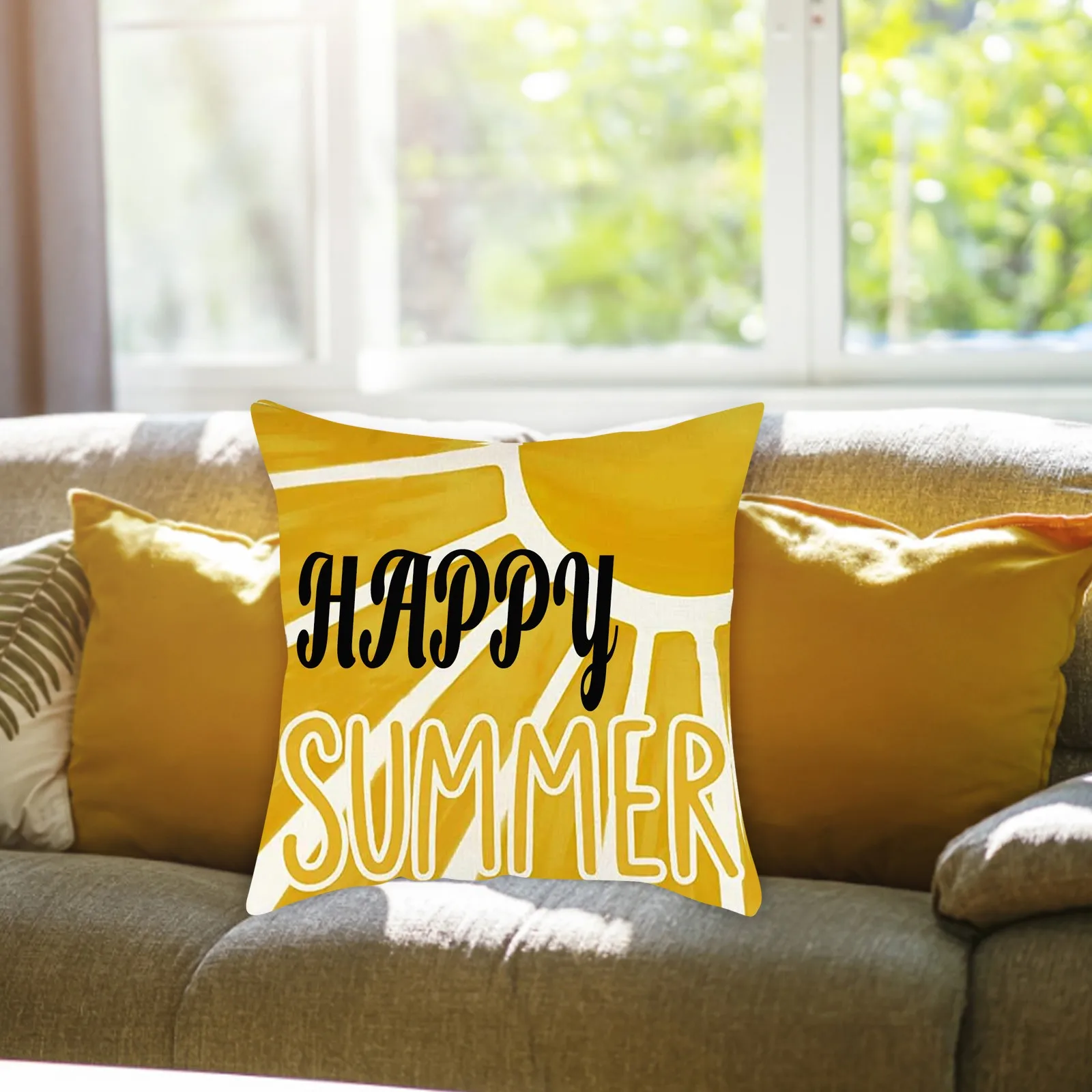 

Summer Sunflower Home Sofa Cover Decorative Cushion Couch Cushion Pillows Blue And Gold Throw Pillows Blue Striped Throw Pillows