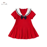 db2222260 dave bella summer baby girls cute bow solid draped dress fashion party dress kids girl infant lolita clothes
