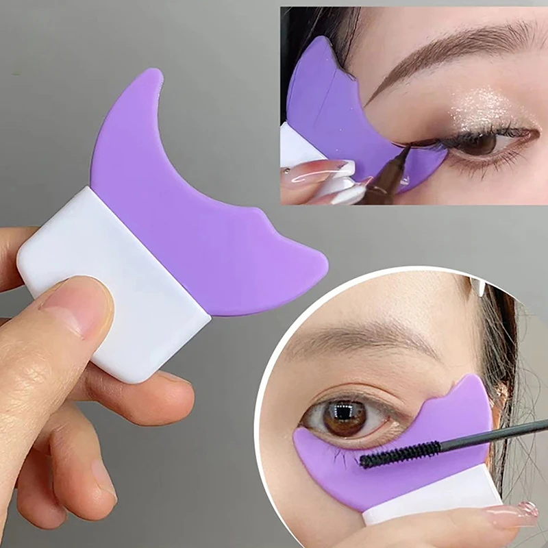 

Eyeliner Template Mascara Shield Applicator Multifunctional Silicone Brush Lash Stopper Eye Makeup Tool for Eyelashes Baffle