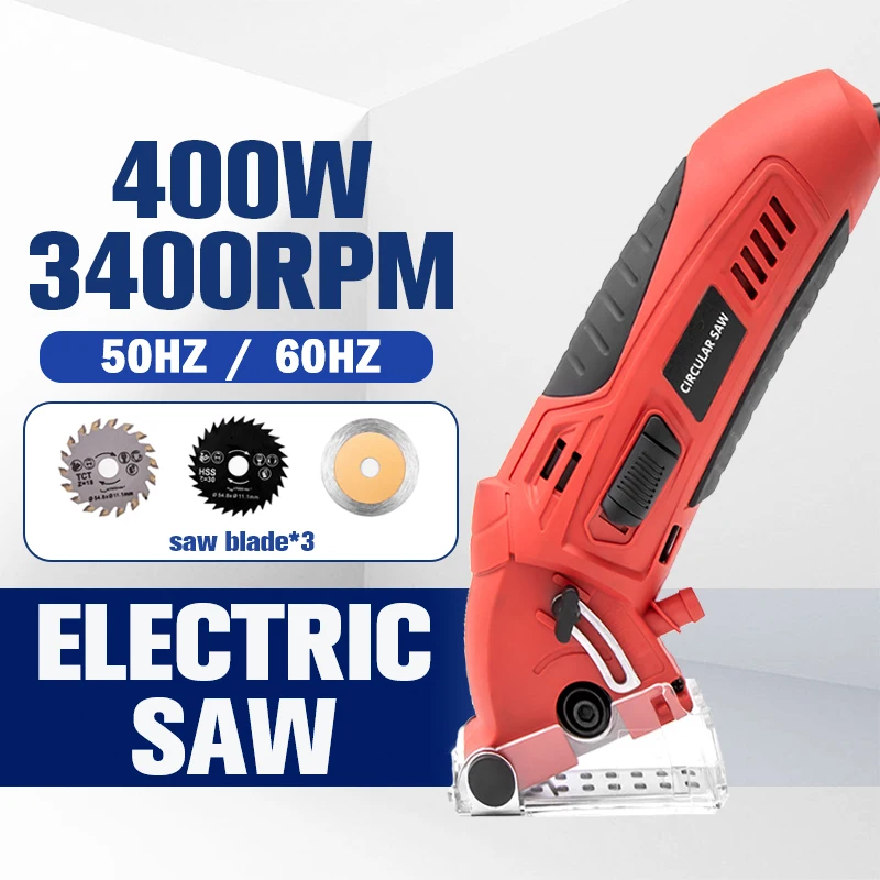 

400W 3400RPM Metal Chainsaw Circular Saw Tool Practical Cutting Saw DIY Power Tools Multifunctional Saw Portable Cutting Machine