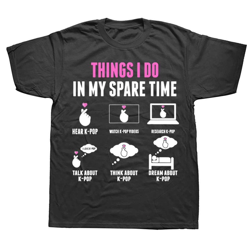 Camisetas de "I Do In My Spare Time" Kpop k-pop Merchandise Love, ropa de calle de manga corta, regalos de cumpleaños, estilo de verano