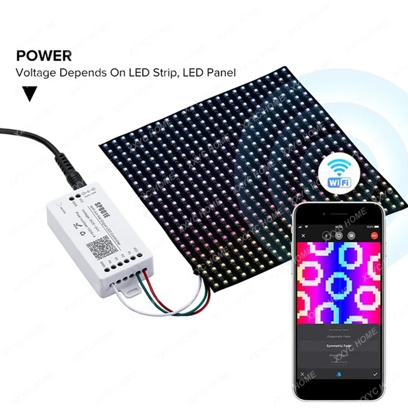 Беспроводной RGB LED контроллер SP801E