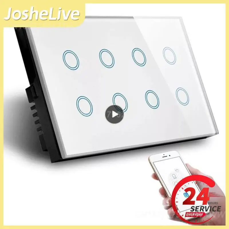

Energy Saving Intelligent Switch Persistent Performance Wifi Smart Switch Remote Control Via App Easy To Install And Use