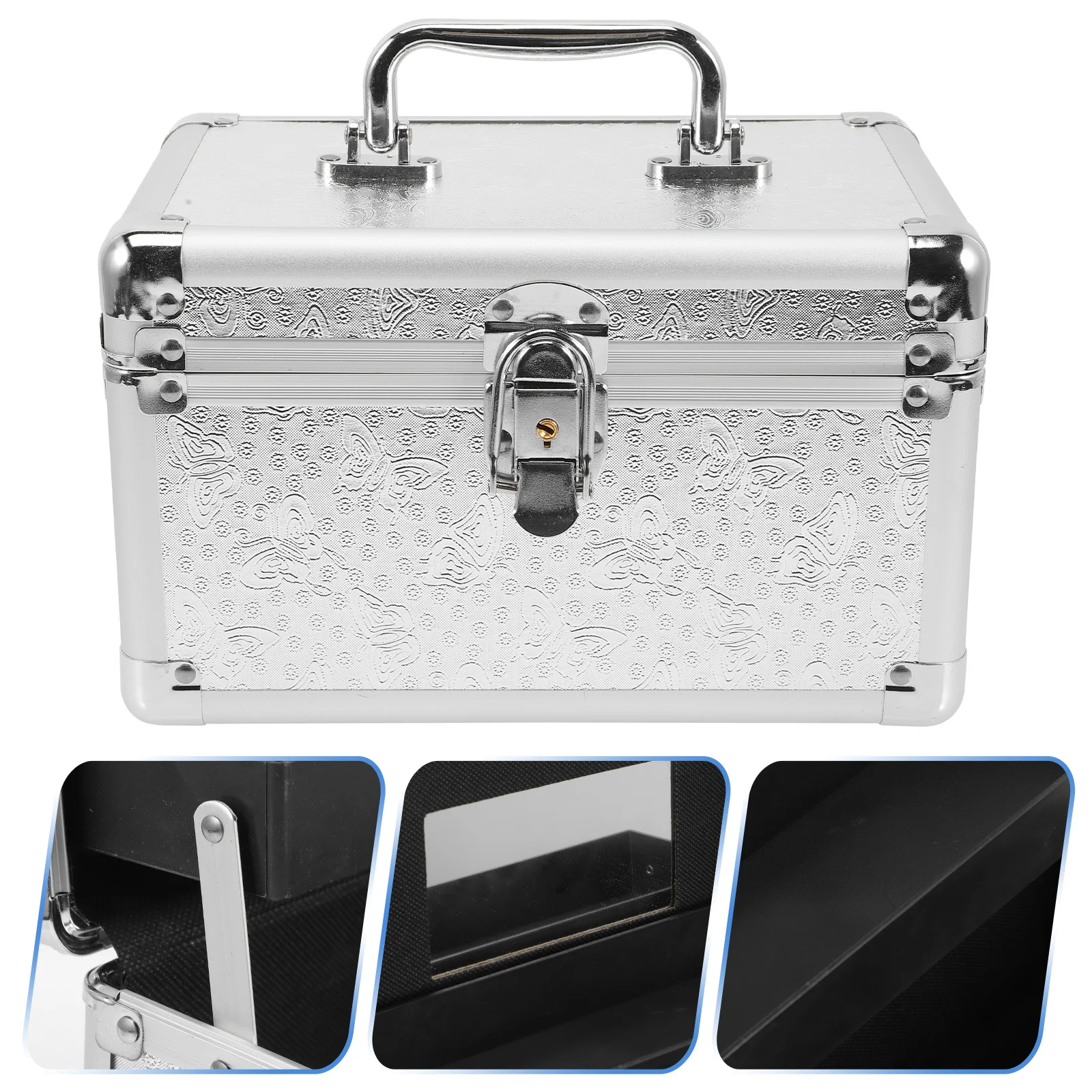 

Para Guardar Mahjong Box Large Capacity Case Carrying Portable Container Household Storage Organizer Aluminum Aluminium