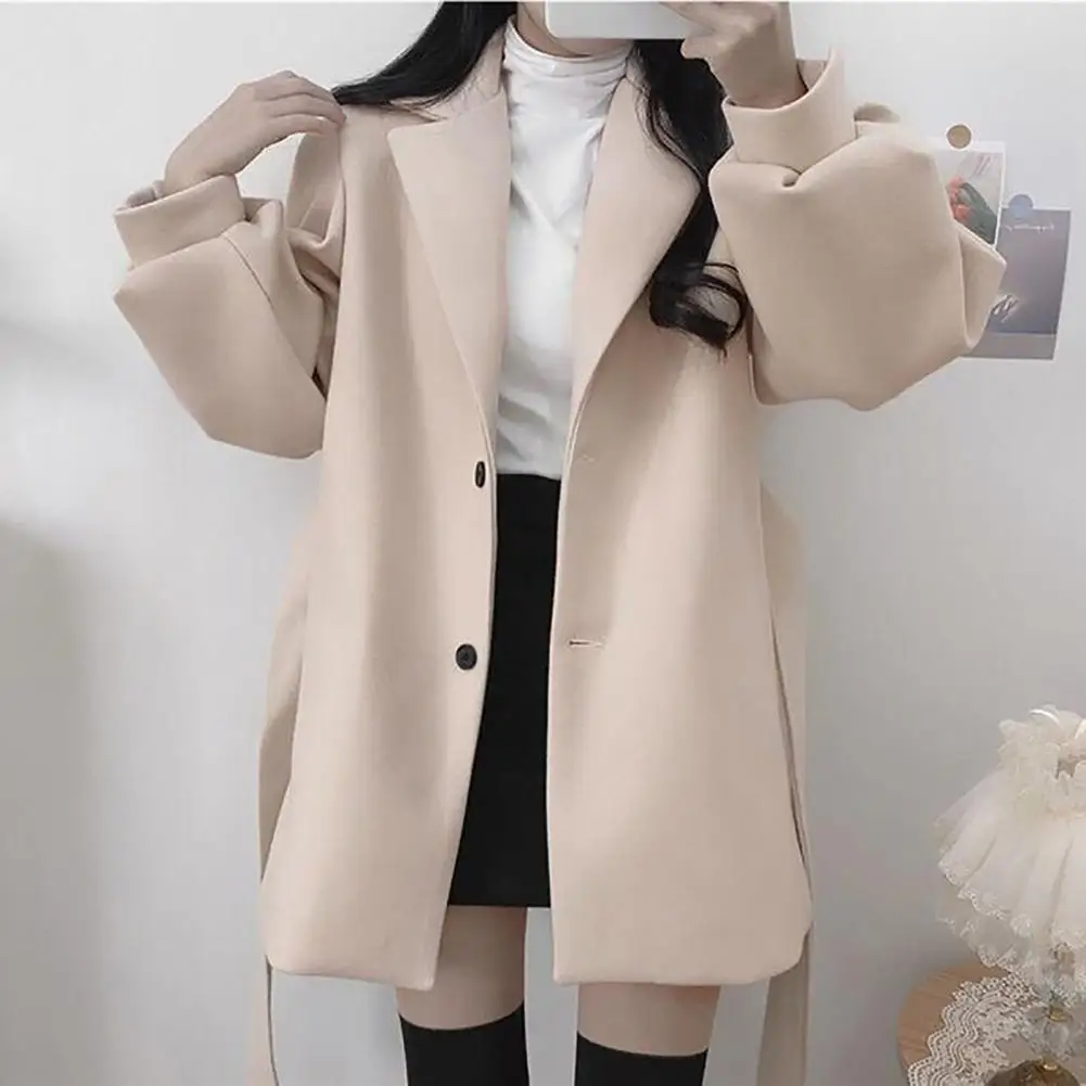 

Женское пальто с узкой талией, офисное теплое пальто с вырезом на воротнике, Женское зимнее пальто для свиданий, Осень-зима