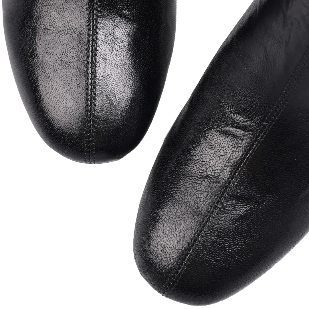 Женские ботильоны из овечьей кожи с круглым носком на молнии сзади толстом