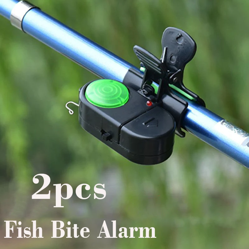 

FOCARP 2Pcs/lot Fishing Fish Bite Alarm Night Light Electronic Buzzer Sensing Flash Alarm Night Fish Indicator with LED Light