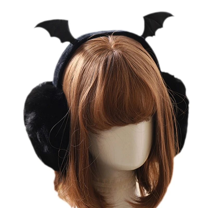 Plush  Wings Shaped Earmuff Xmas Party Cartoon Earwarmer Steric Bat Wings Warm Ear Flap Carnival Party Supplies