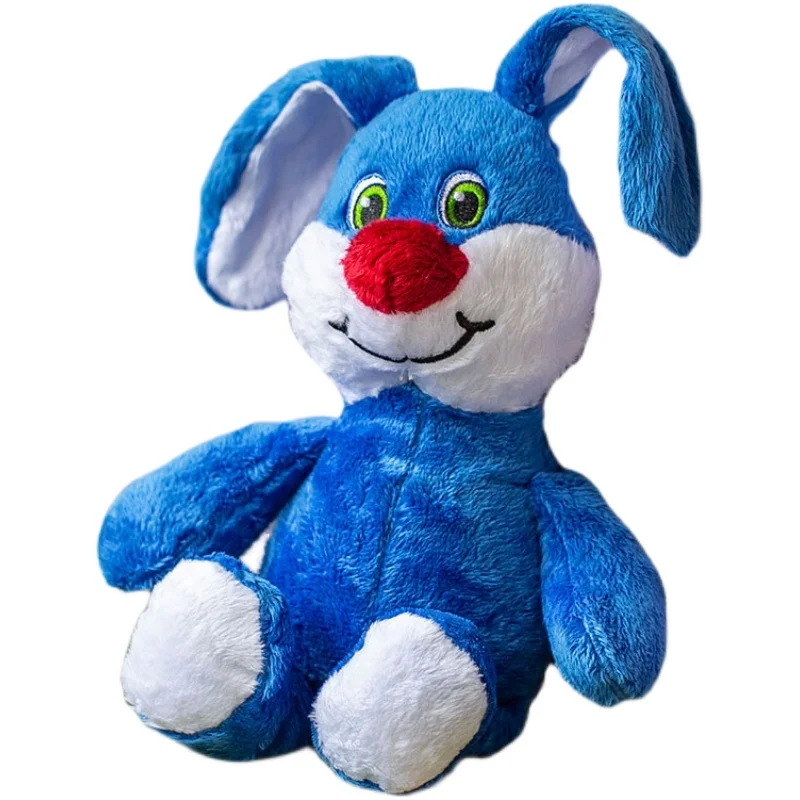 

Anime Cartoon Super Cute Red Nose Blue Rabbit Plush Toy Kawaii Bunny Soft Stuffed Doll High Quality Children Gift 35cm