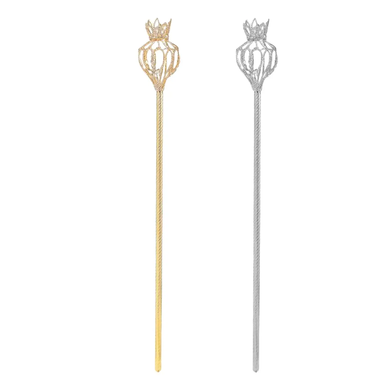 

Rhinestone Scepter Pageant Costume Accessory Handheld Props Queen Fancy Dress for Photo Prop Cosplay Halloween Women Children