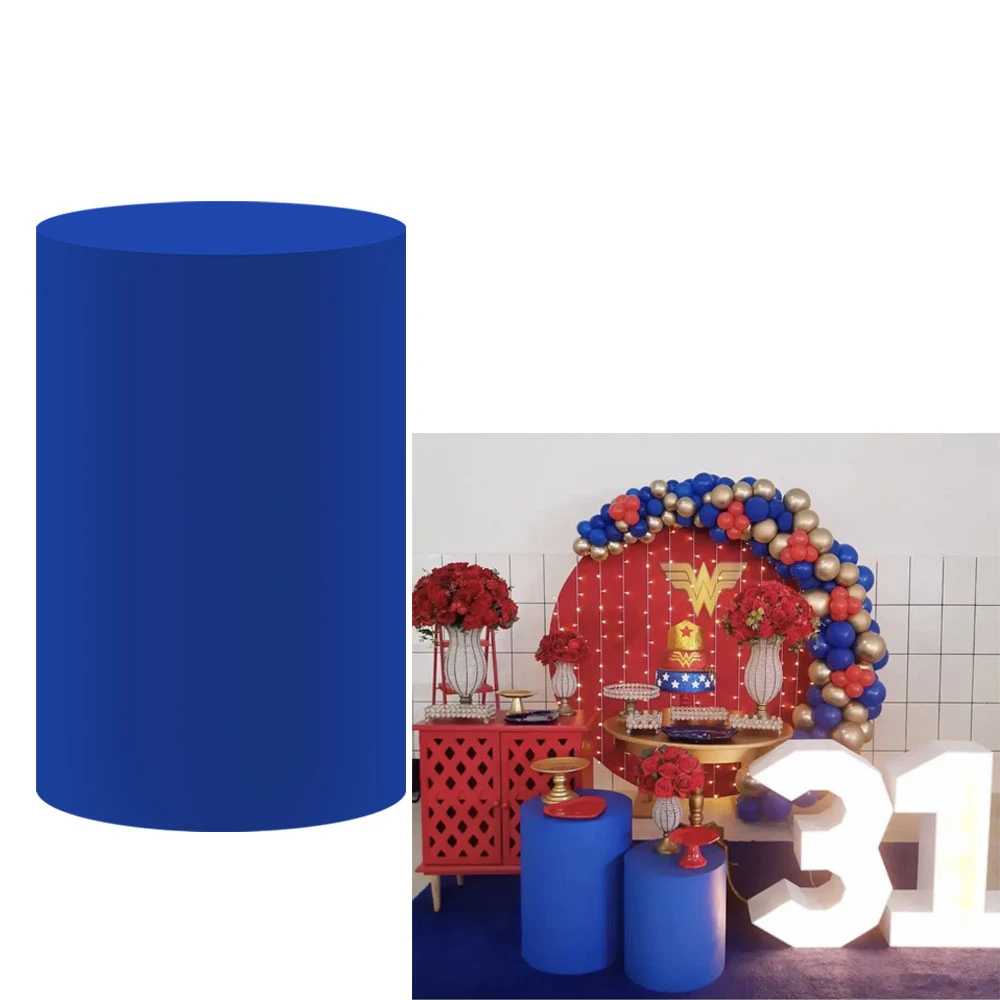 

Solid Color Theme Cylinder Cover for Birthday Parties, Wedding and Baby Shower Party Decoration Props