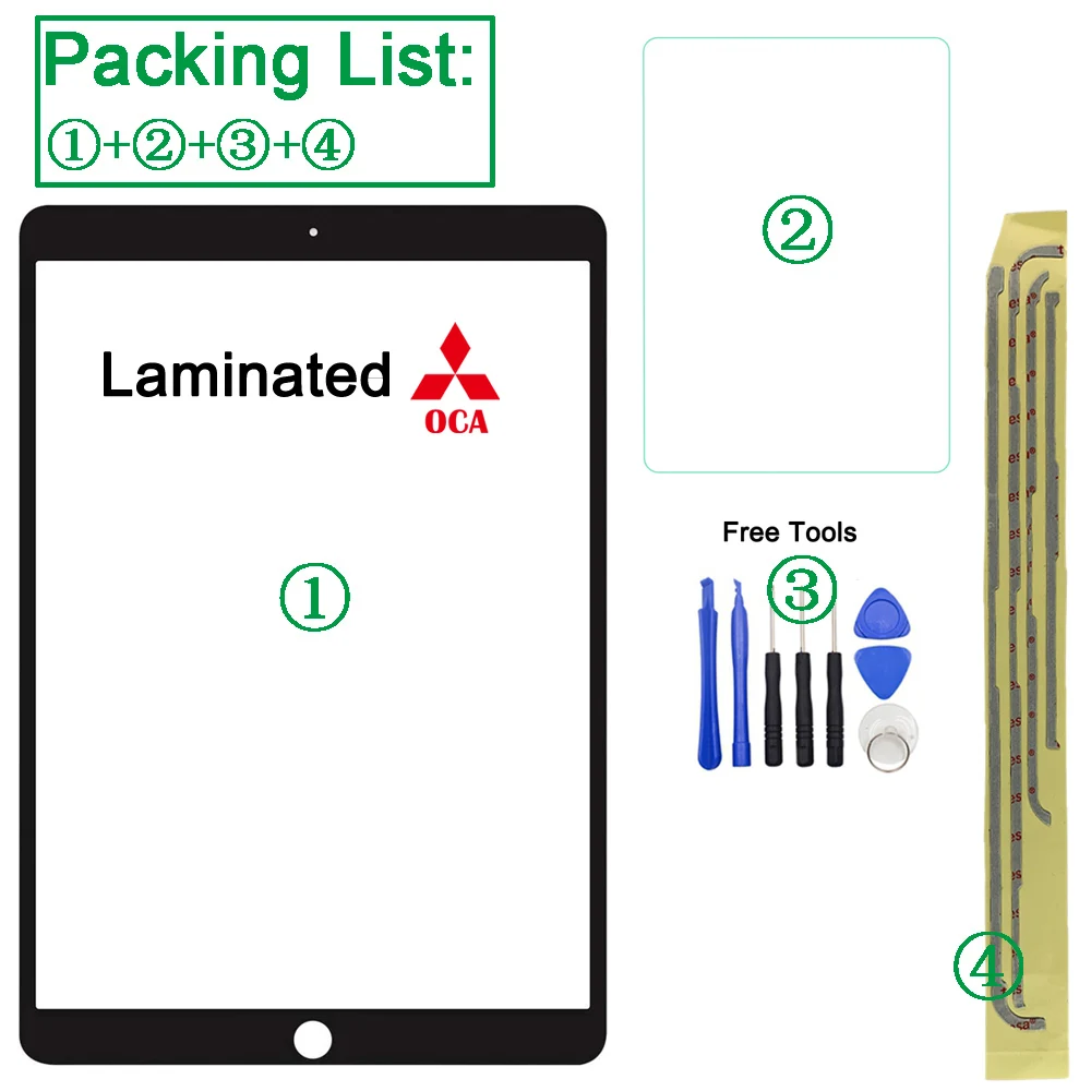 Новый оригинальный внешний сенсорный экран + OCA для Apple iPad Air 3 3-го поколения. Pro 10 5