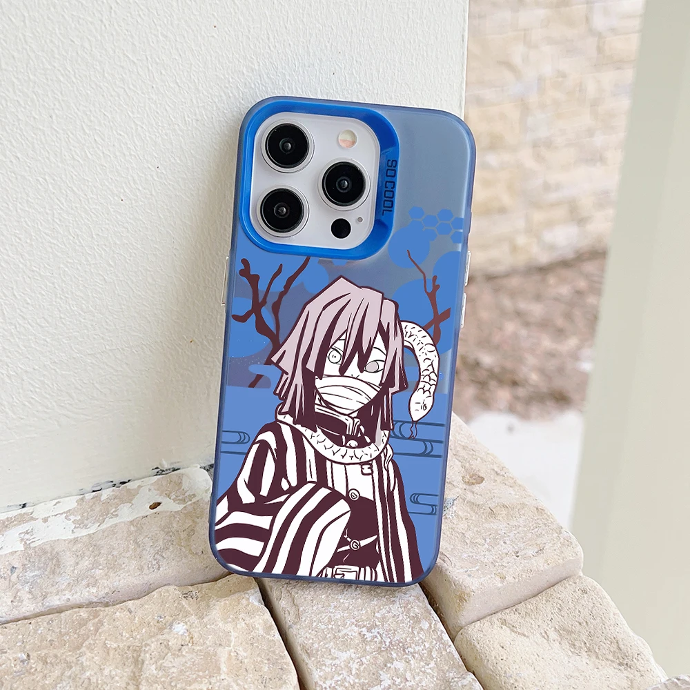 Чехол для телефона Kimetsus No Yaiba для iPhone 16, 15, 14, 13, 12, 11 mini Pro Max X XR XSMAX 8 7 Plus, матовая задняя крышка с защитой от падения (art.: 3920cd3cbfb2c) - 3920cd3cbfb2c
