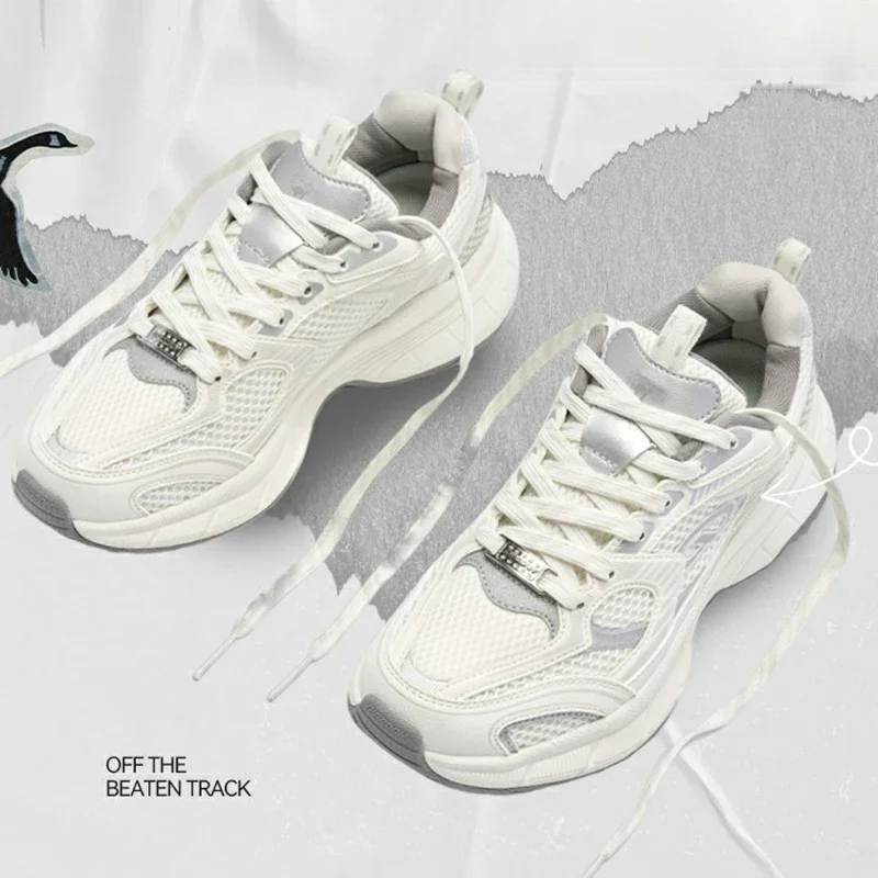 QIAODAN KaiYuan 2K повседневная обувь для женщин 2024 летние легкие сетчатые дышащие