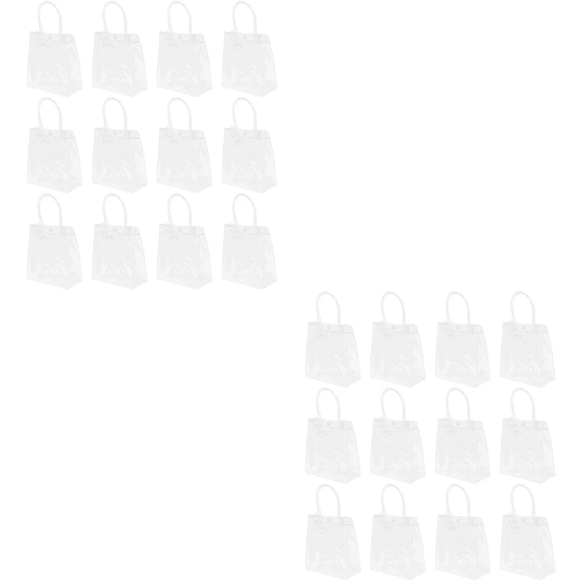 

Gift Cleartransparent Tote Reusable Pvc Plasticparty Wrap Favor Handles Goodie Favors Business Treat Treatsboutique ​ Retail