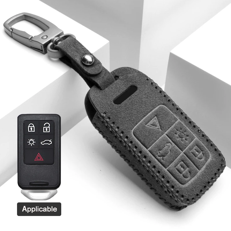 

Remote Key Accessories Protective Alcantara Car Keys Bags Cover Case for Volvo S60 S90 V60 V90 XC40 XC60 XC90