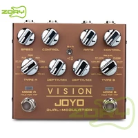 joyo r 09 vision multi effect guitar pedal dual channel modulation pedal support stereo input output 9 effects true bypass