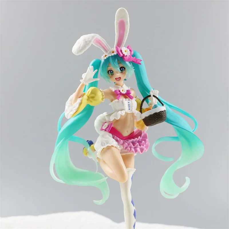 Фото Фигурки героев аниме Hatsune Miku, статуэтка виртуальной певицы манги, статуэтки, модели игрушек, украшение для компьютерного стола, кавайная игрушка в подарок №2