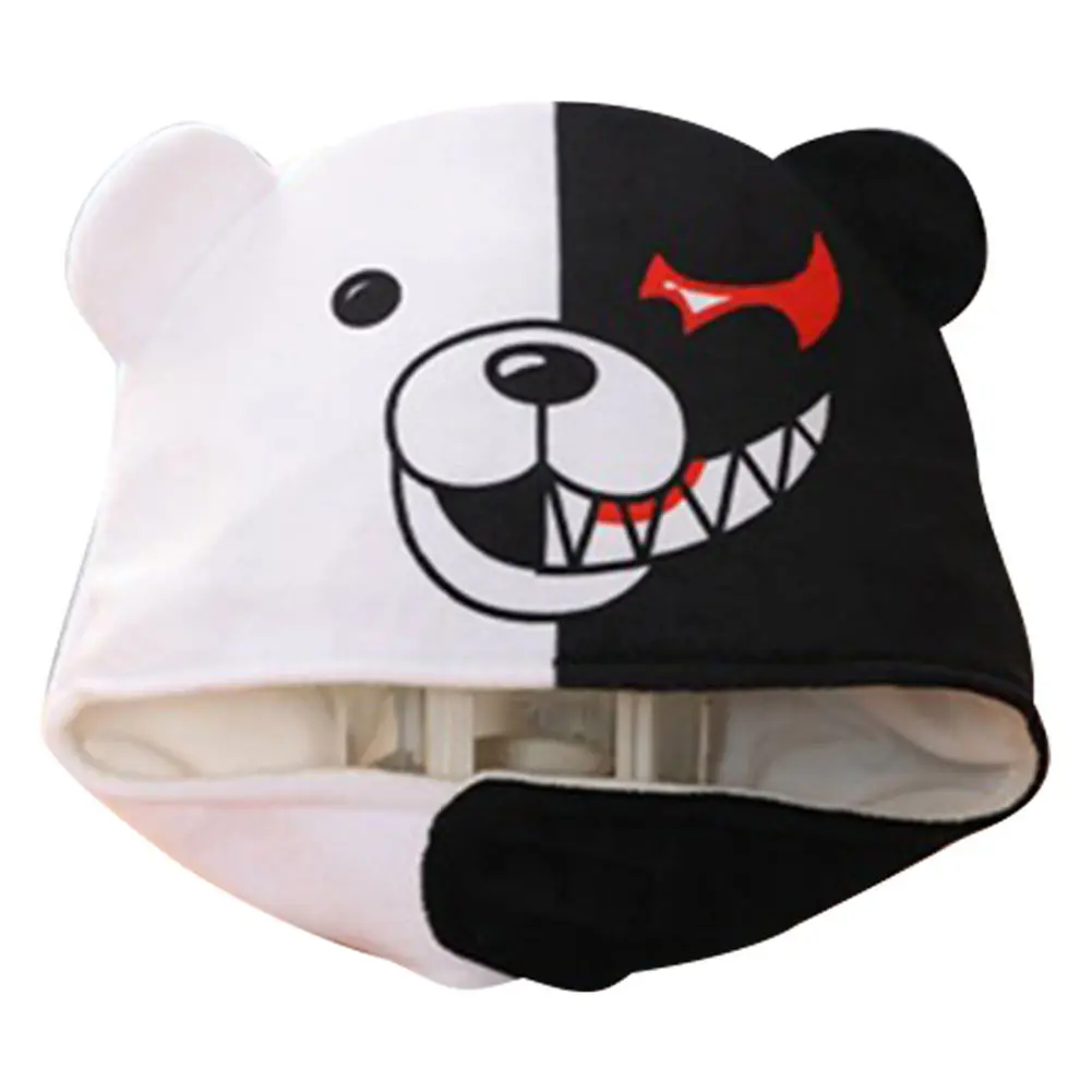 

Game Danganronpa Monokuma Printed Cap Men Women Black Bear Cartoon Hat