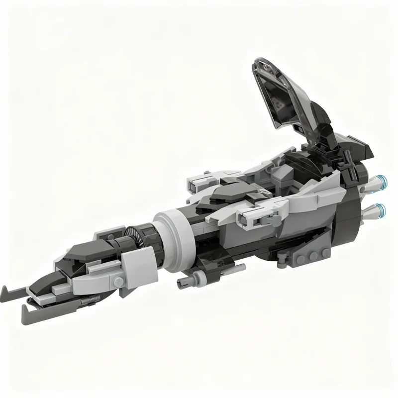 Фото 201 деталь MOC SW Landspeeder: Модель звездолета для сборки, конструктор, игрушка, подарок на праздник, архитектурная модель, развивающая творческие способности №2