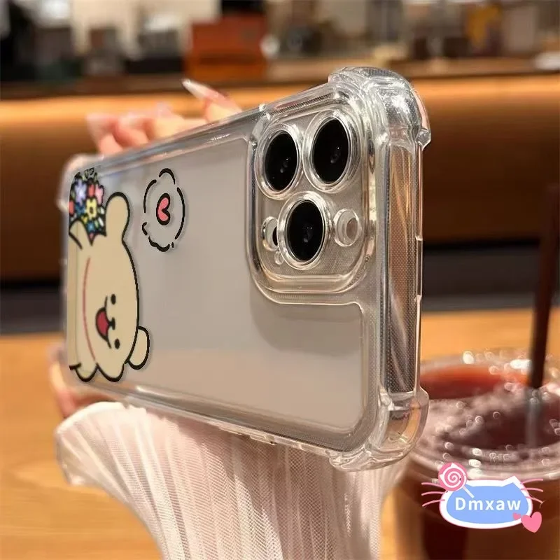 Для Vivo Y11 Y12 Y15 Y17 Y85 Y83 Y81 X21 UD Z1 V17 Pro Nex 3 Y97 X30 Чехол для телефона Puppy Holding Flowers Мягкий